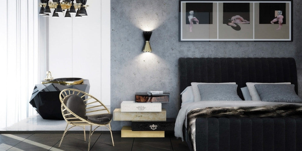 chambre luminaire vintage