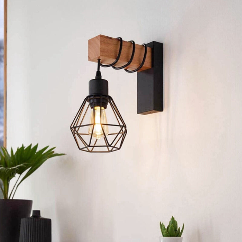 applique murale avec équerre bois