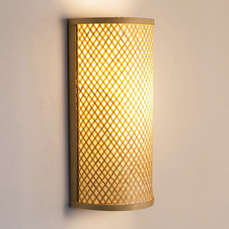 applique murale bambou rotin 1