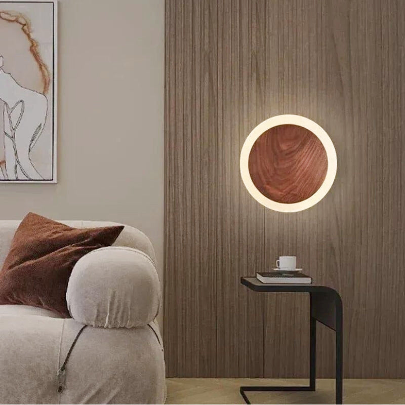 applique murale bois brut