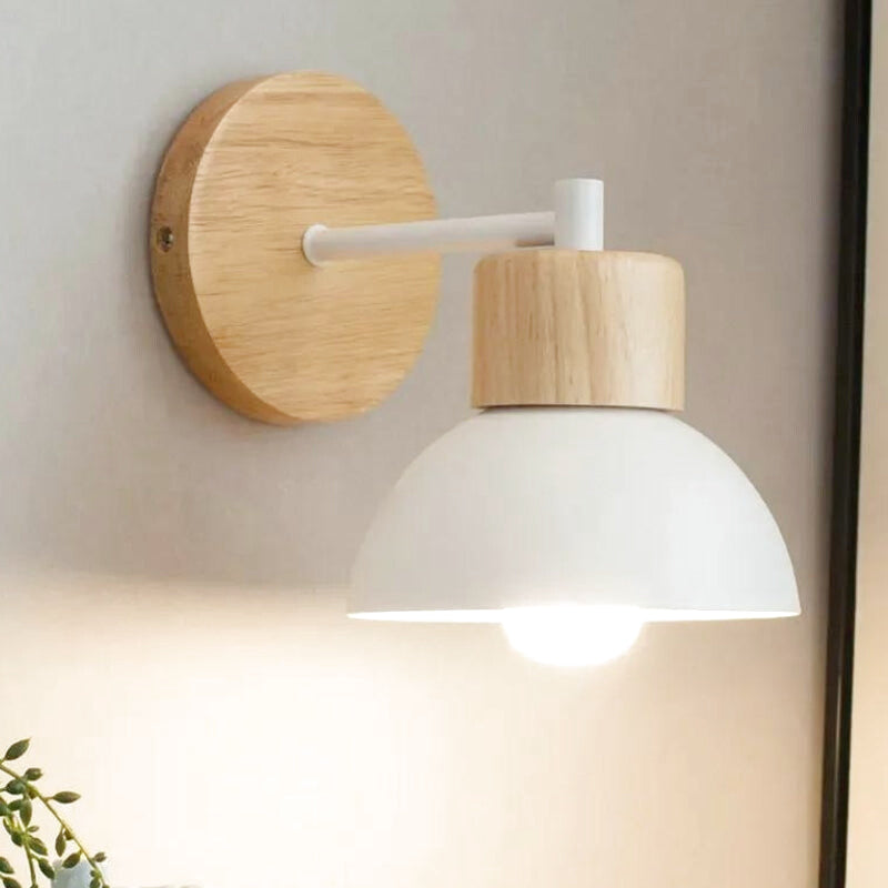 applique murale bois et blanc 2