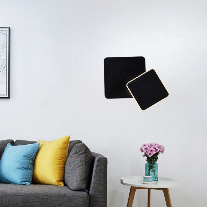 Applique Murale Carrée Noire 1