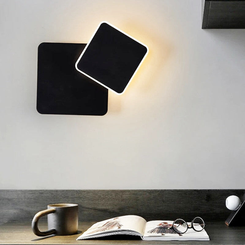 Applique Murale Carrée Noire 4