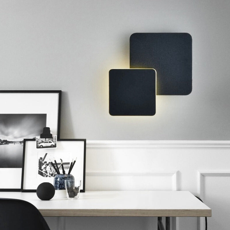 Applique Murale Carrée Noire