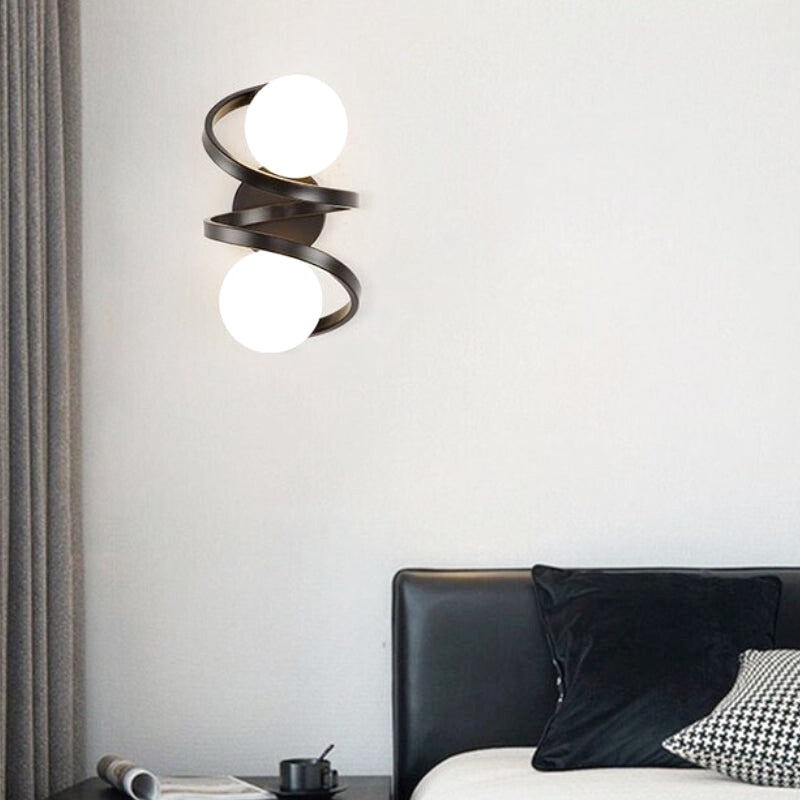 applique murale double noir 2