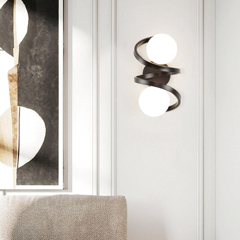 applique murale double noir