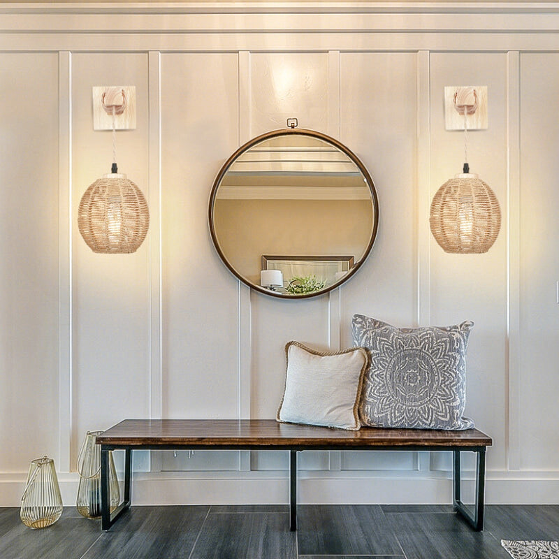 applique murale en rotin 1