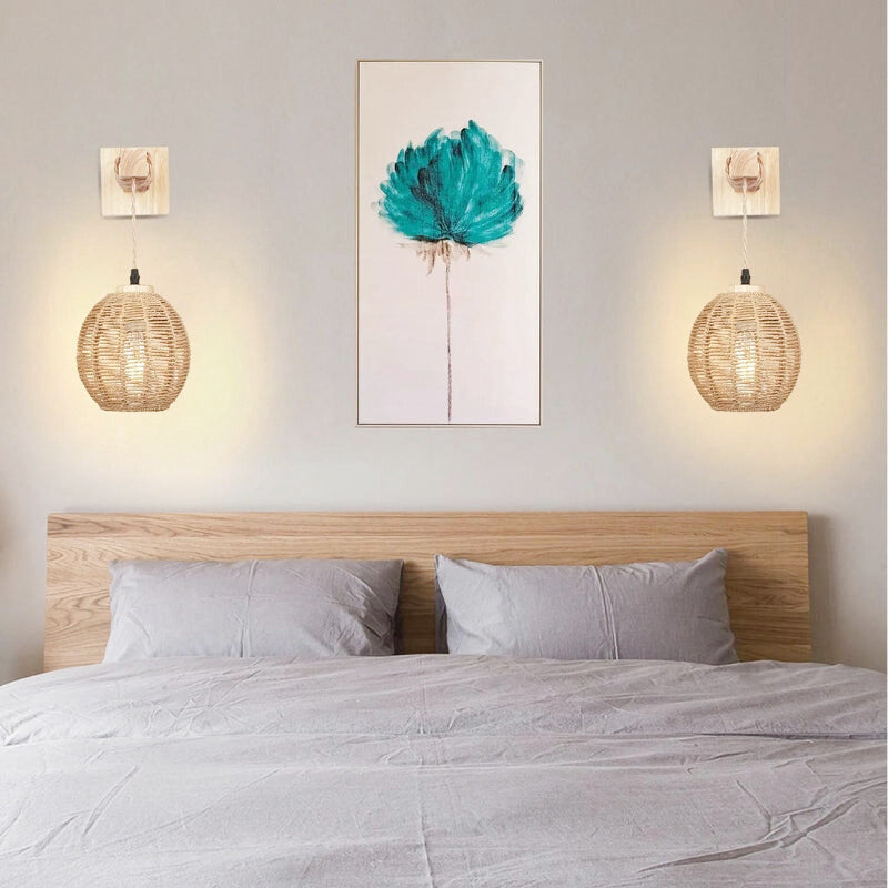 applique murale en rotin 2