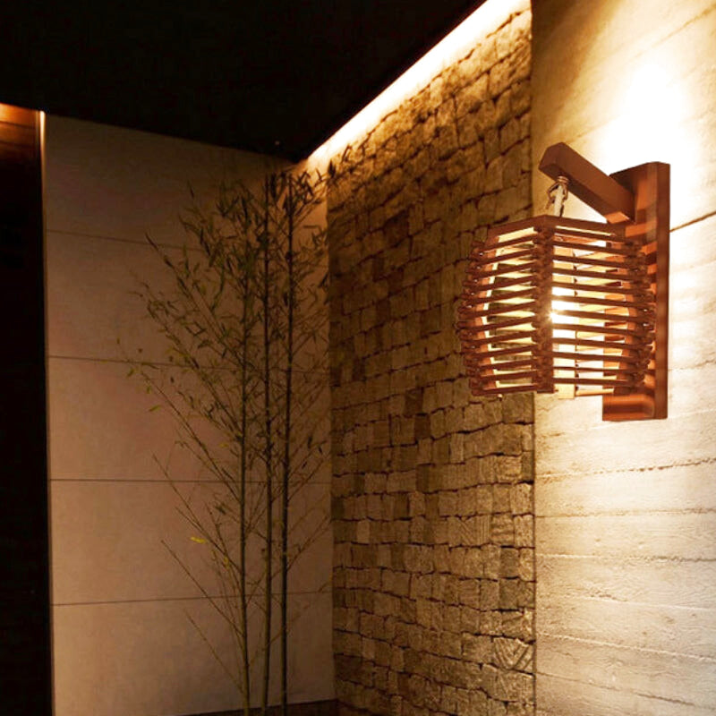 applique murale extérieur rotin 1