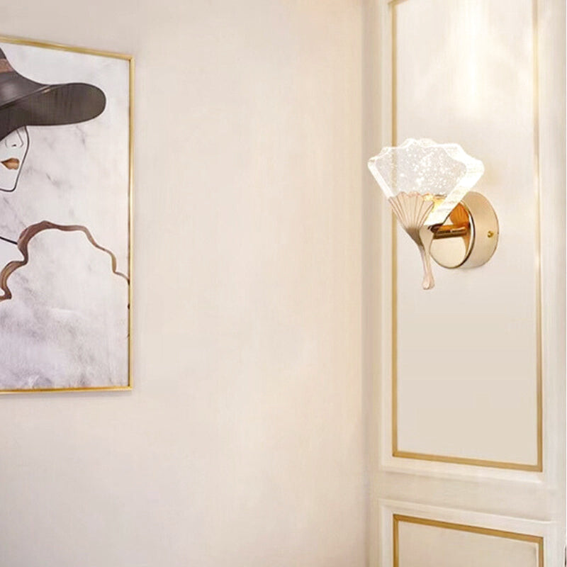 applique murale feuille dorée 2