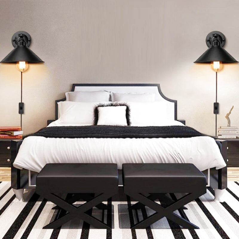 applique murale filaire noire 1