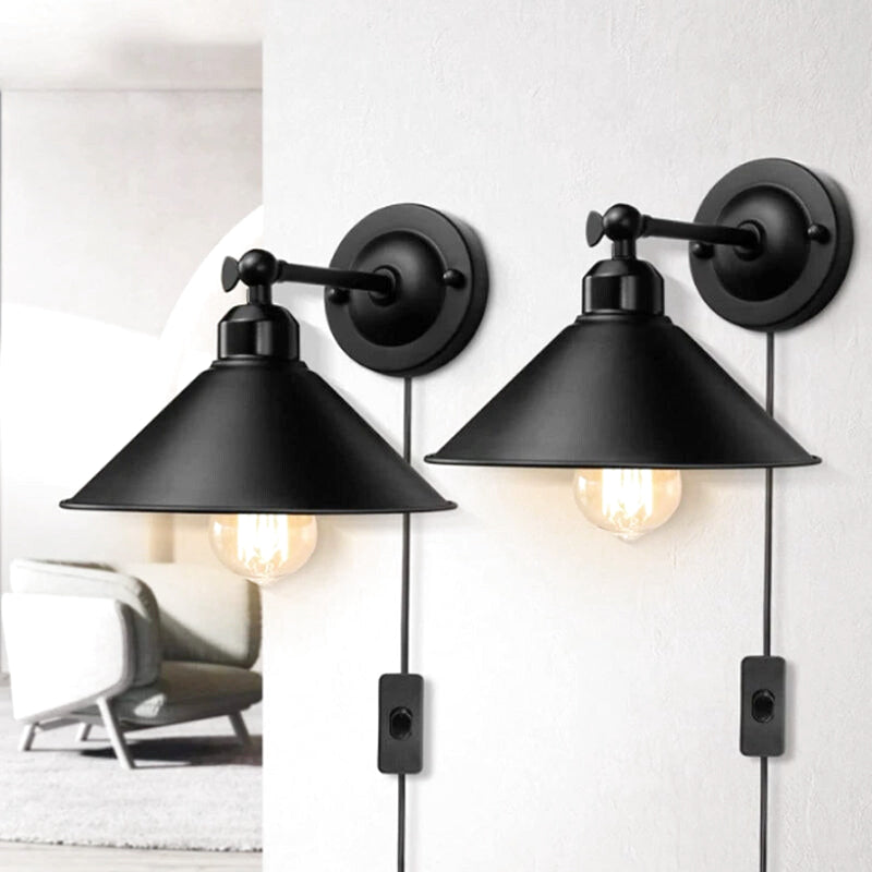 applique murale filaire noire 2