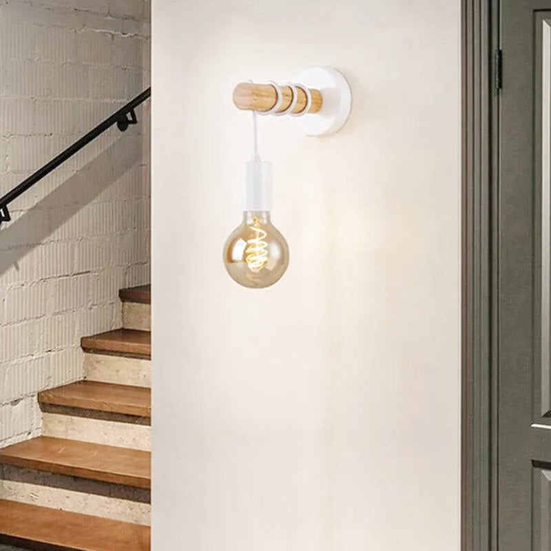 applique murale industrielle bois 2