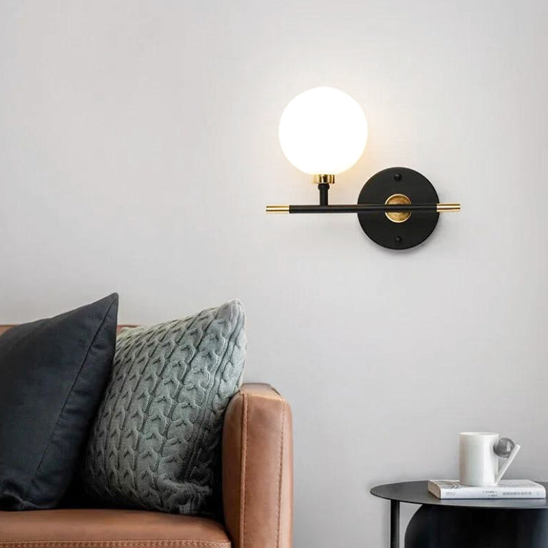 applique murale noir et or