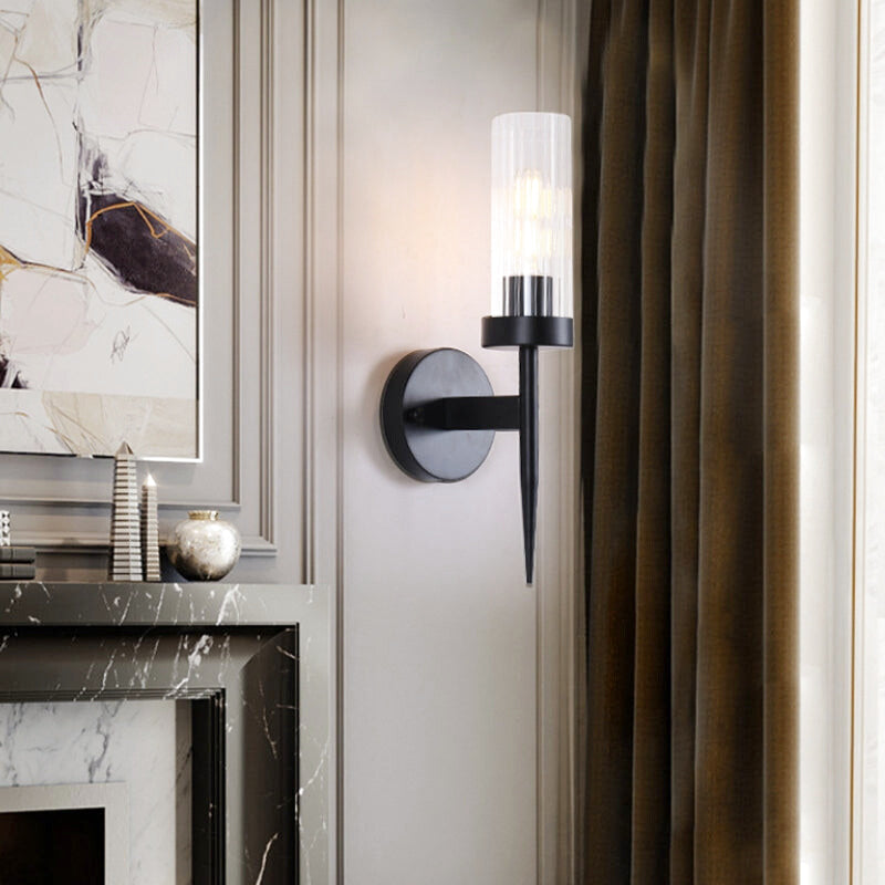 Applique murale noire industrielle