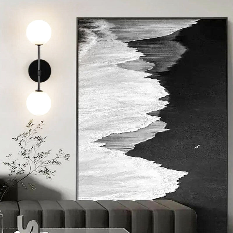 Applique Murale Noire Ronde 4