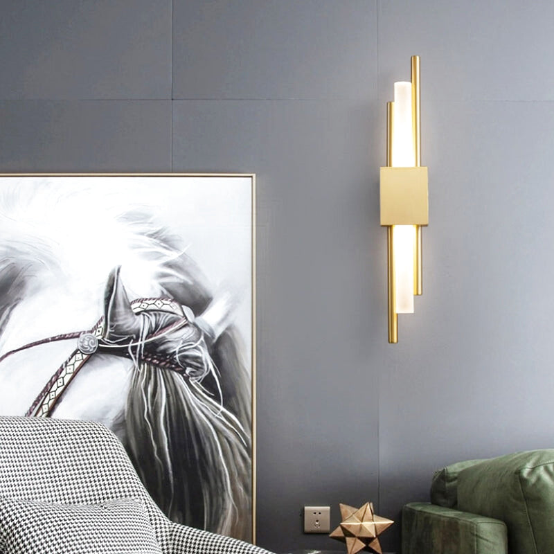 Applique Murale Tissu Lin Pathson - Luminaire Semi-cylindrique Haut Et Bas Pour Salon Et Chambre