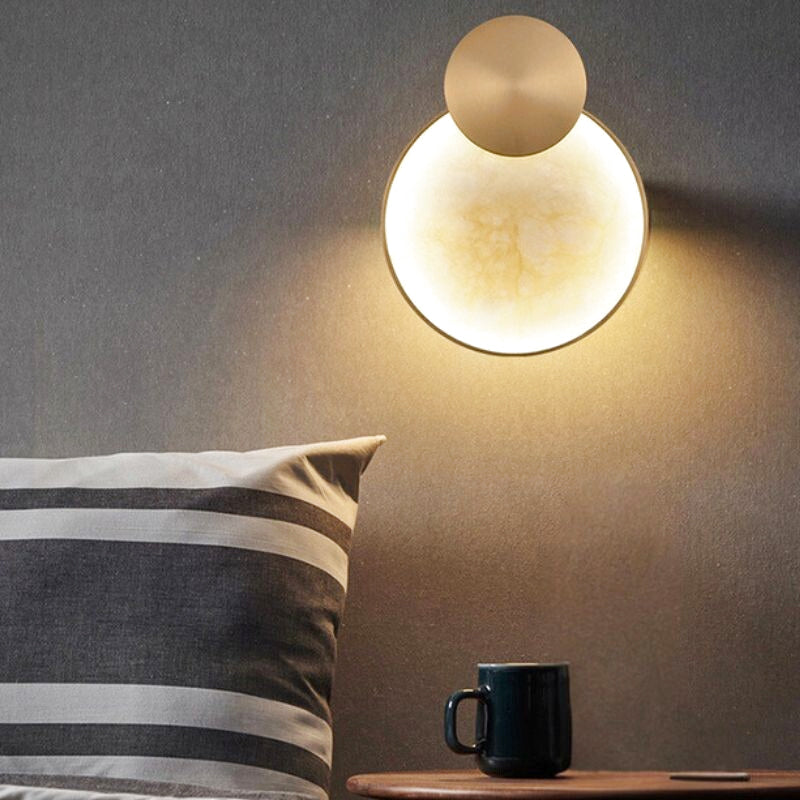 applique murale ronde dorée 3