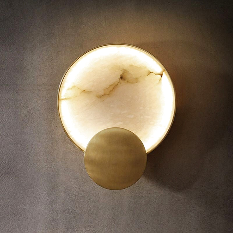 applique murale ronde dorée 4