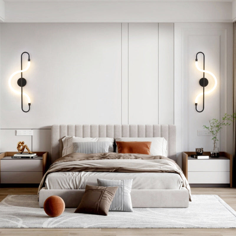 applique murale tube noir 1