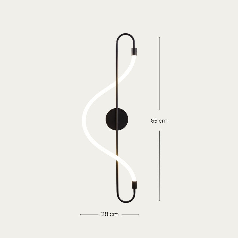 Applique Murale Tube Noir