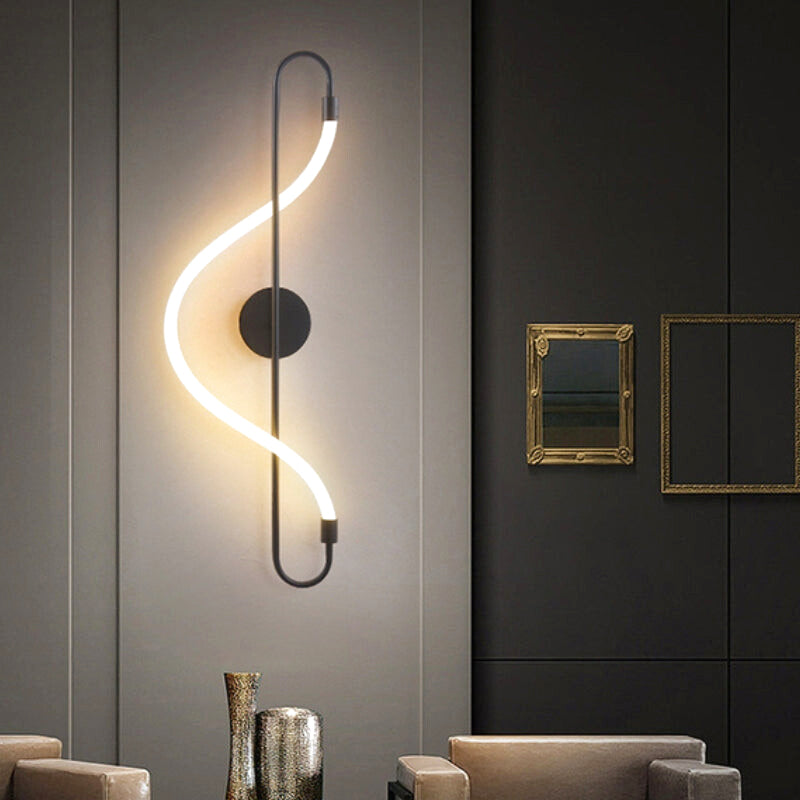 applique murale tube noir 2