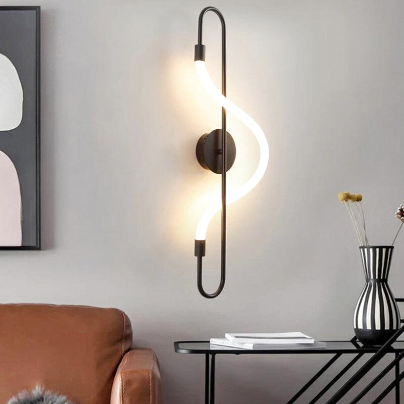 applique murale tube noir 5