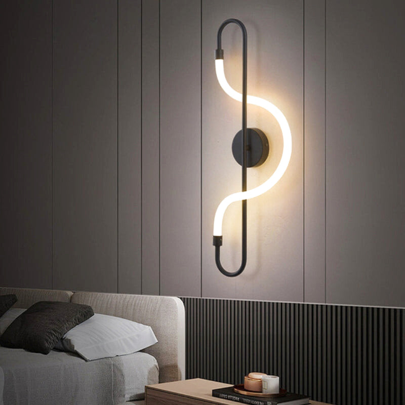 applique murale tube noir