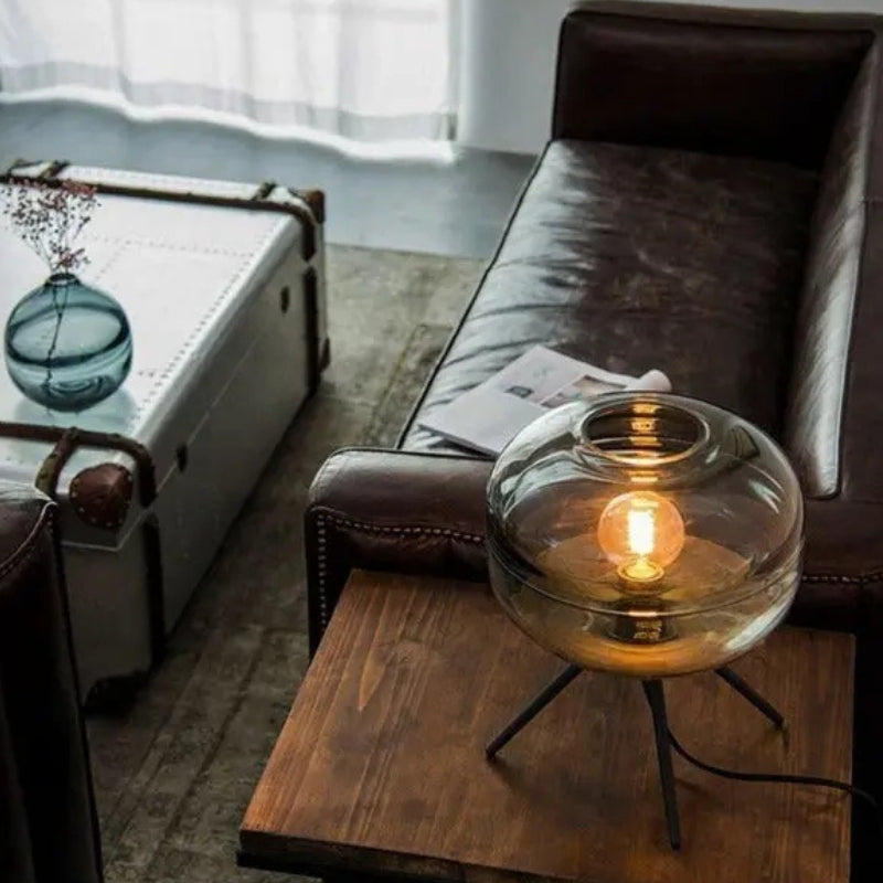 lampe a poser verre fume 2