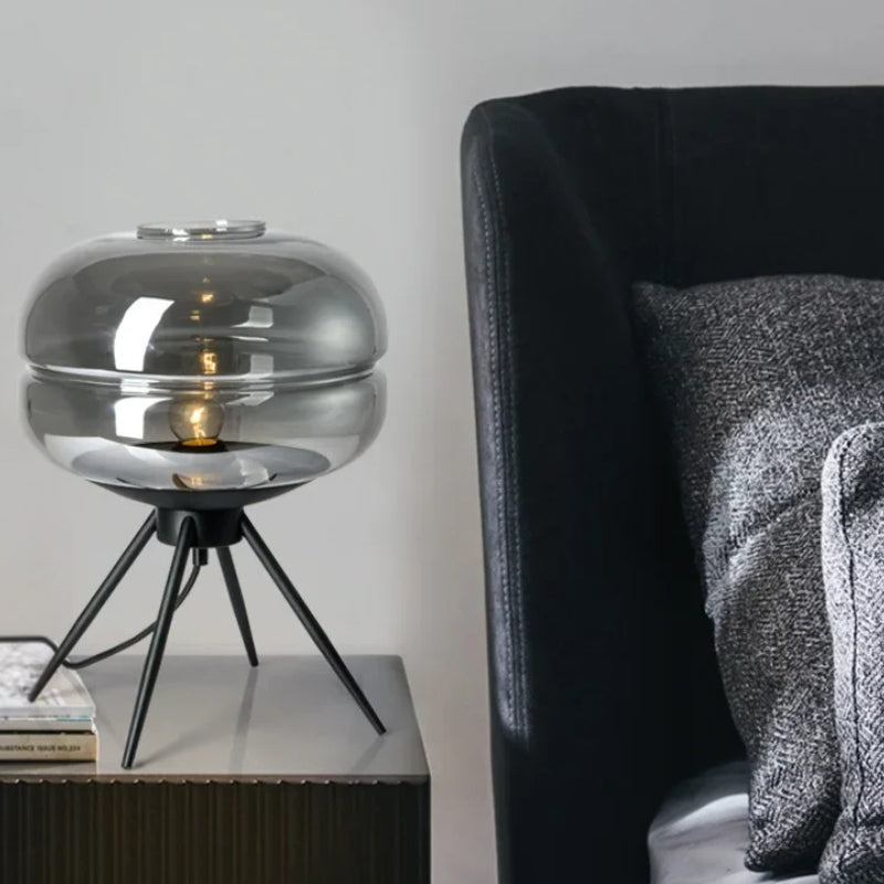 lampe a poser verre fume 5