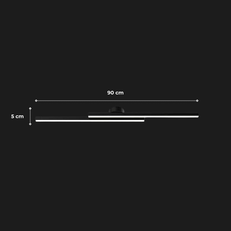 Plafonnier led noir 12