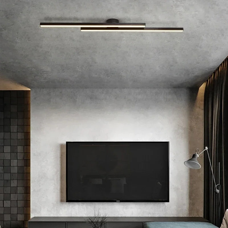 Plafonnier led noir 8