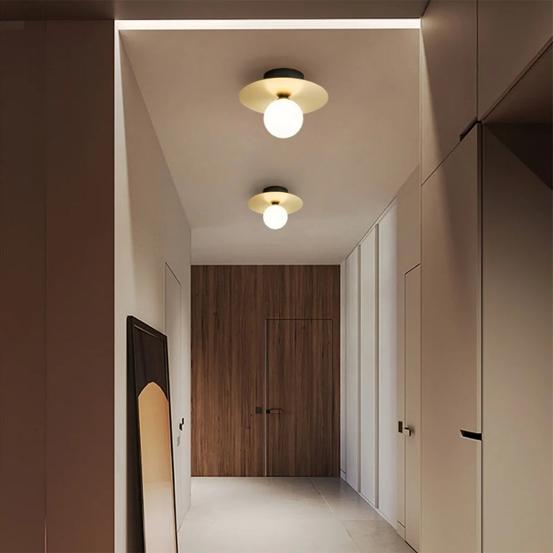 Plafonnier noir et or