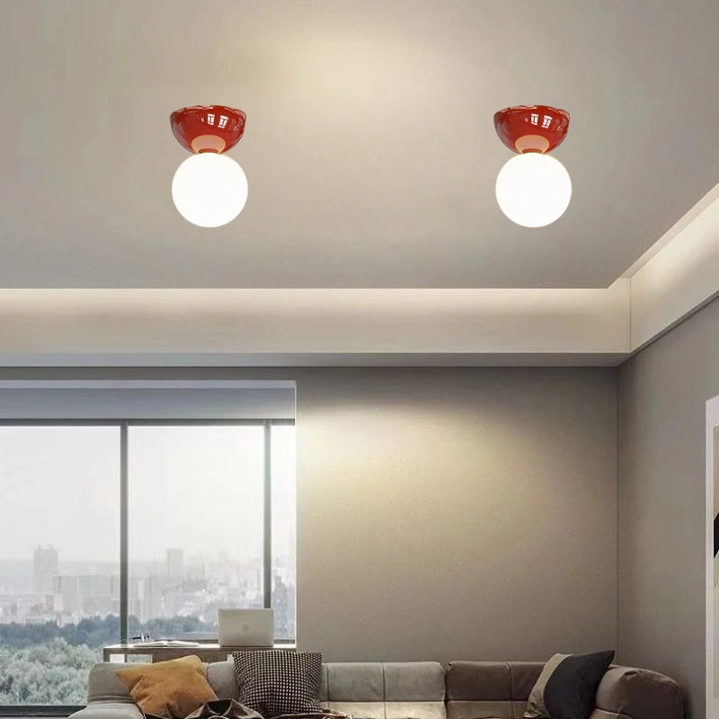 Plafonnier rouge 5