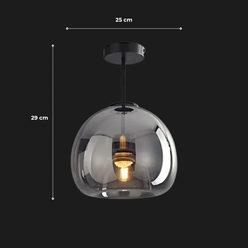 Plafonnier verre fumé 11