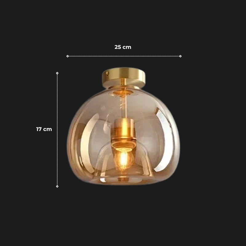 Plafonnier verre fumé 13