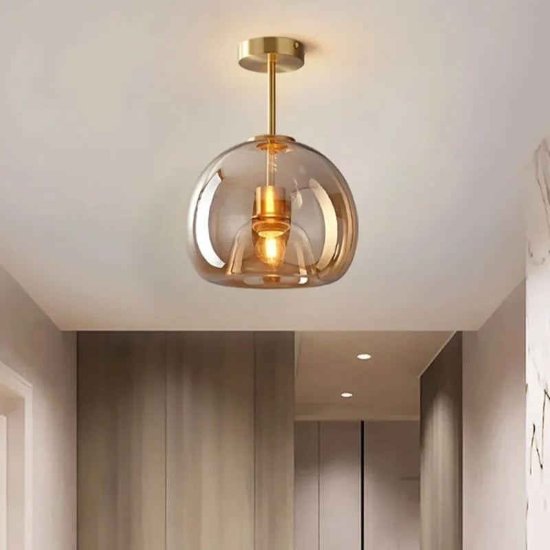 Plafonnier verre fumé 5