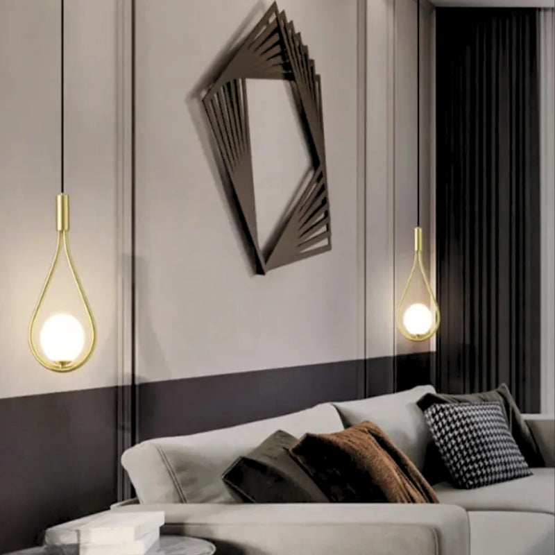 suspension boule blanche 2