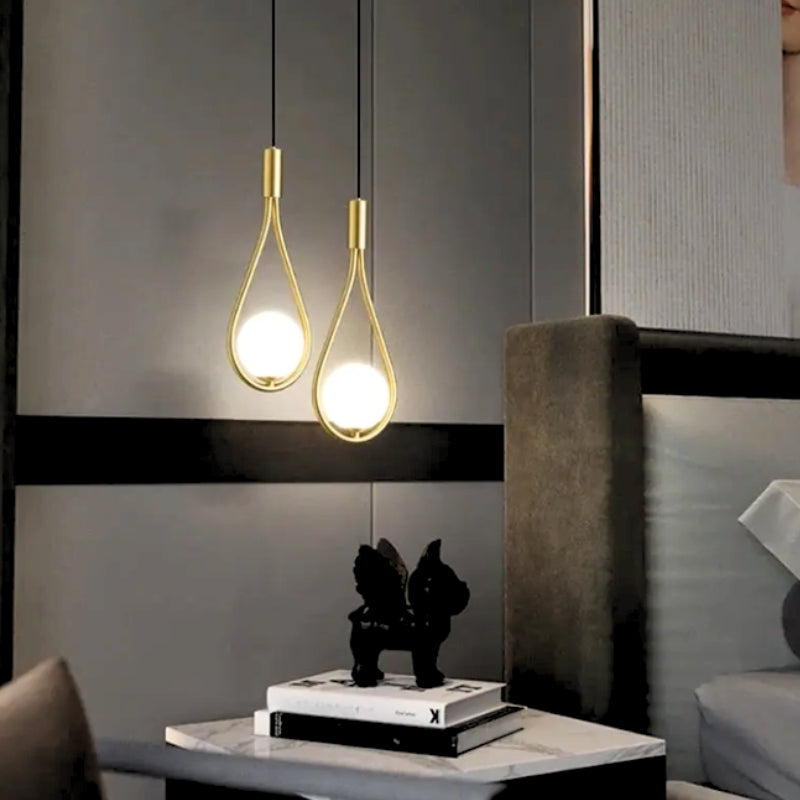 suspension boule blanche 3