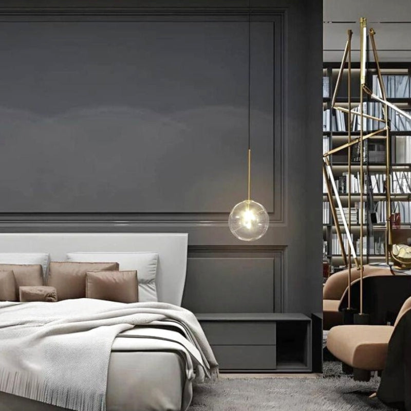 suspension boule verre design 2