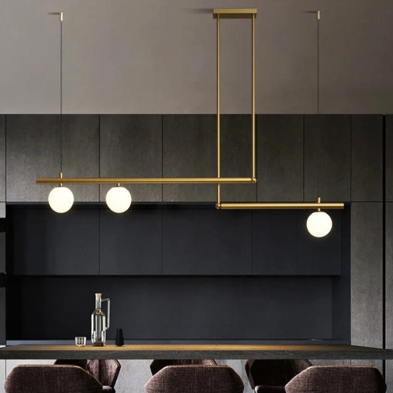 suspension boule verre multiple 1