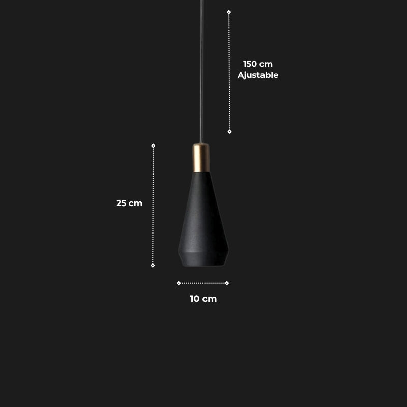 suspension metal noir industriel 17