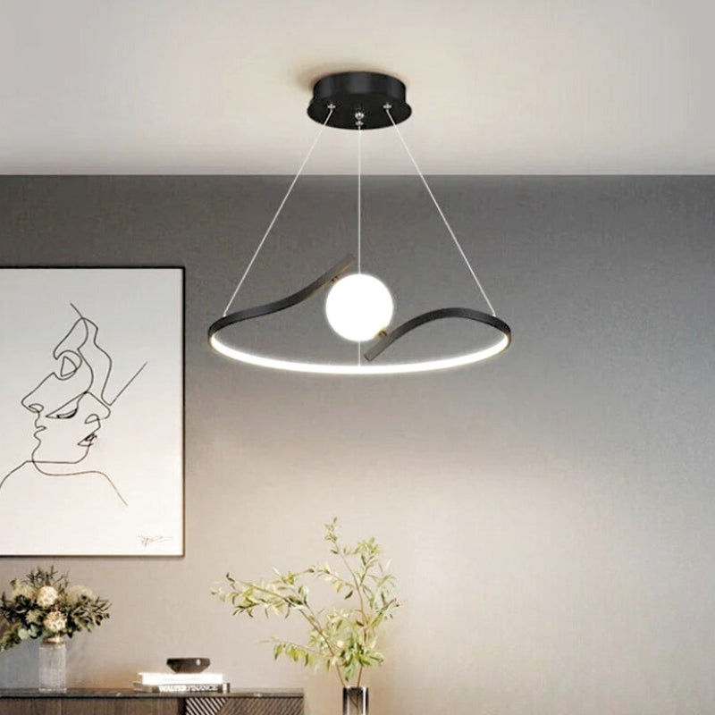 suspension salon noir