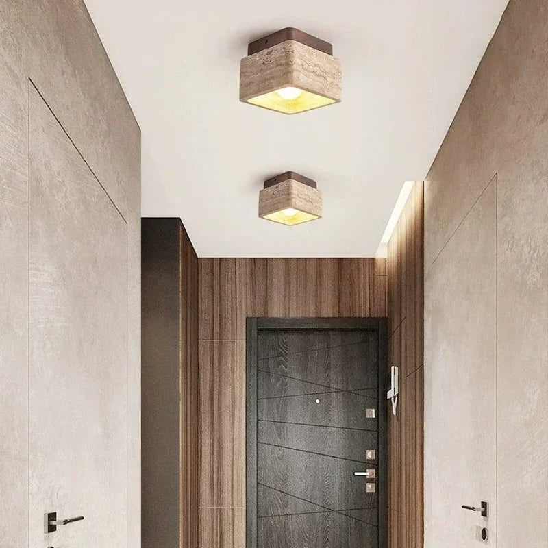 plafonnier travertin