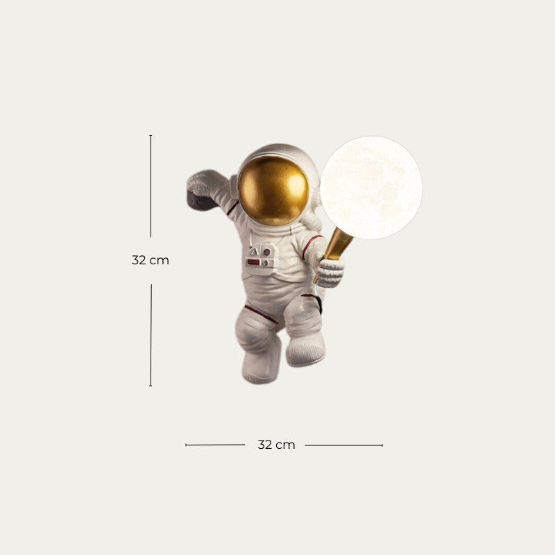 Lampe Murale Spot LED 12W Astronaute Dimmable - Chambre Enfant Garçon Fille, Moderne Et Amusante