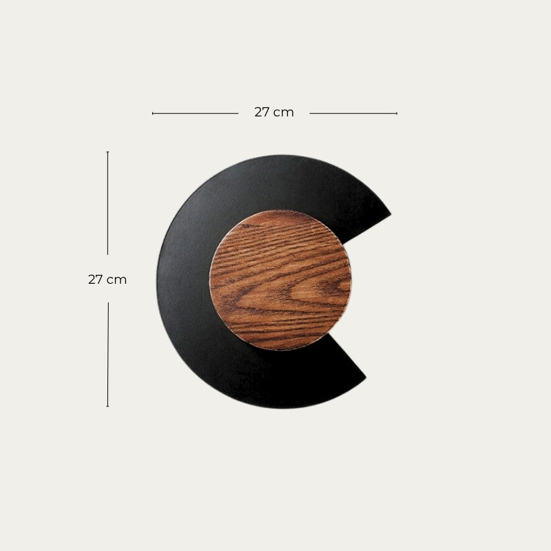 Applique Murale Noire Et Bois