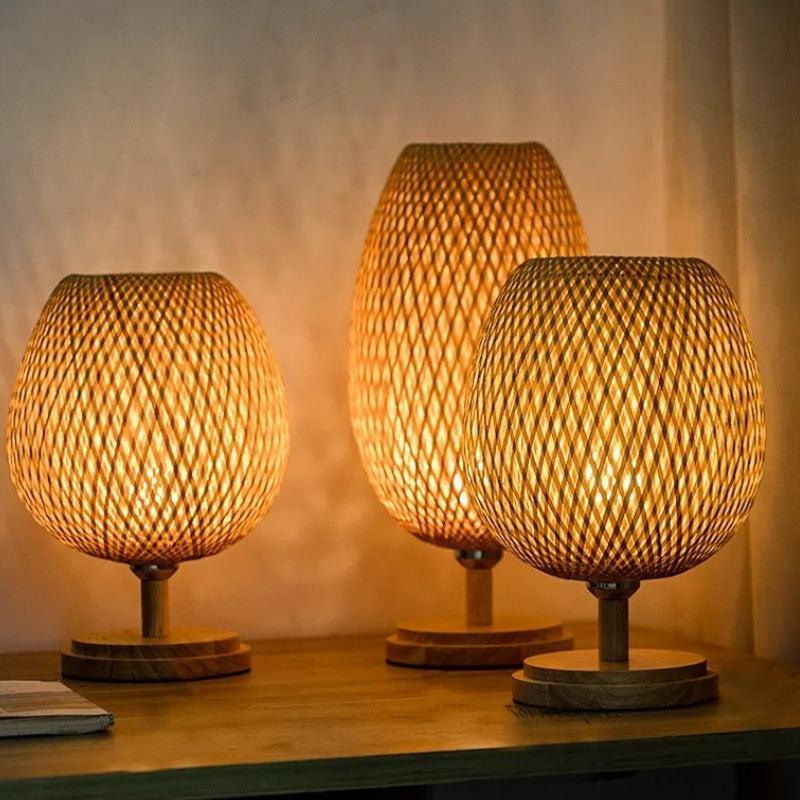 lampe a poser bambou  1