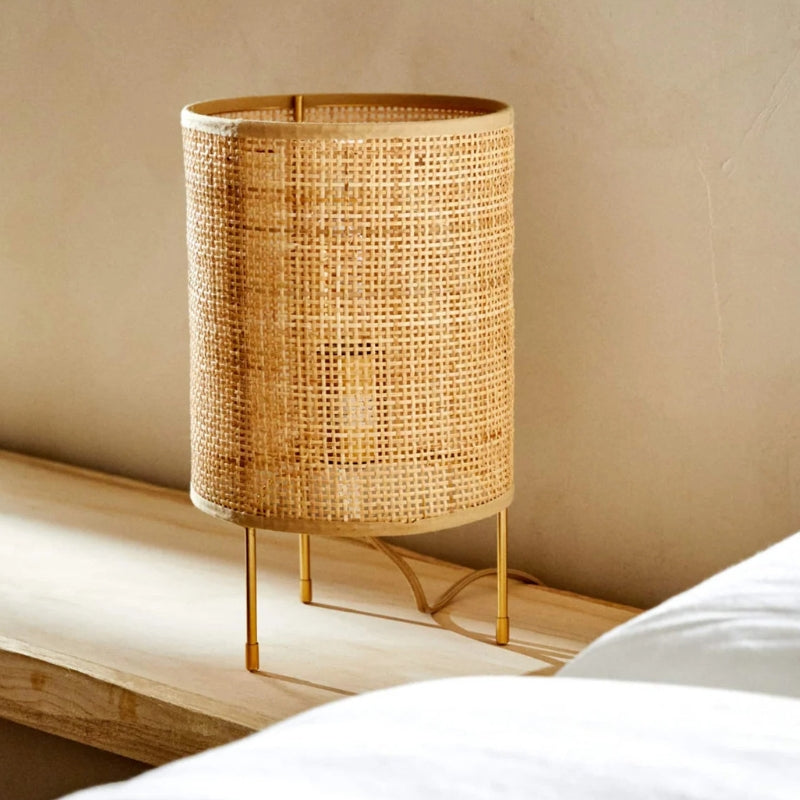 lampe a poser rotin 1