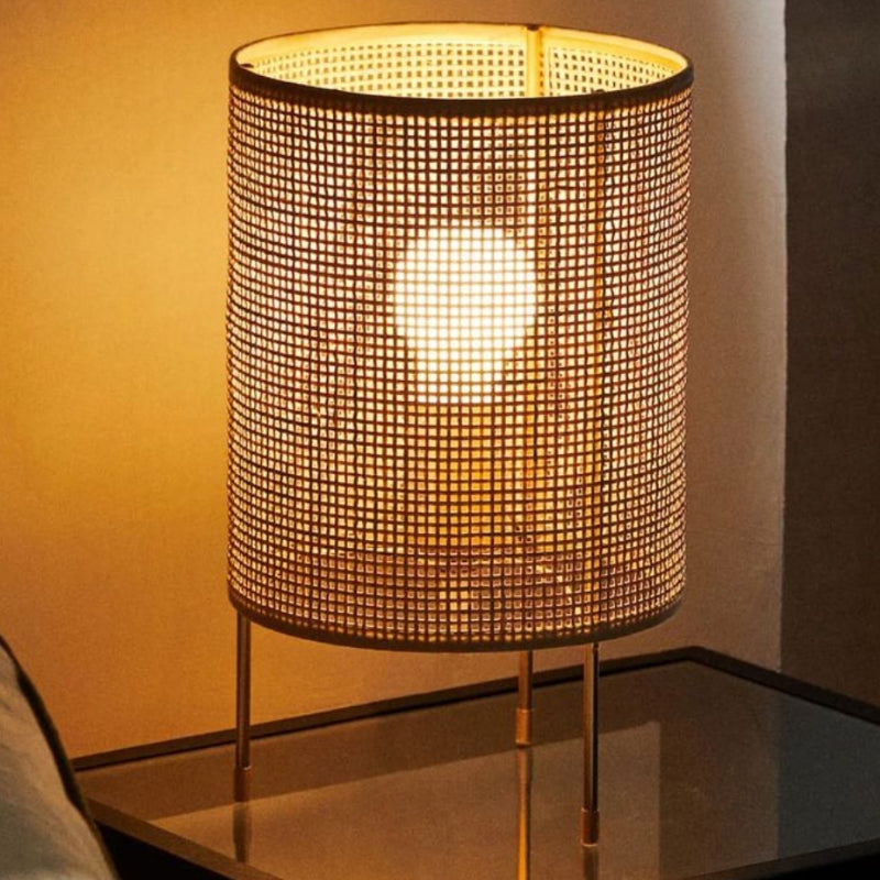 lampe a poser rotin 2