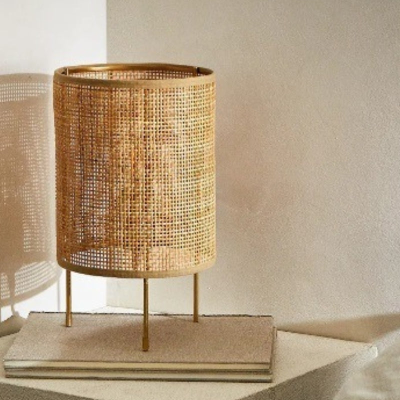 lampe a poser rotin 3